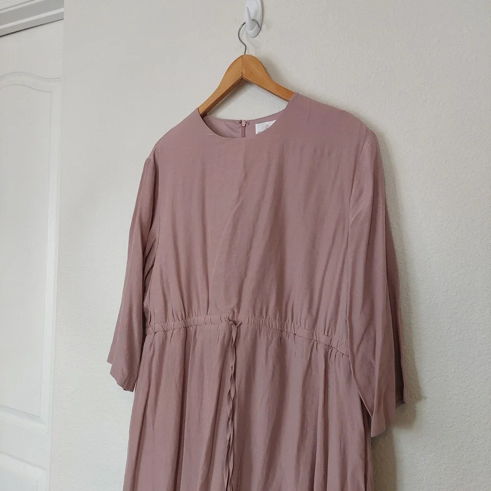 Dainty Jewells Simple treasures Modest Midi Dress‎ Drawstring Waist Size 2XL